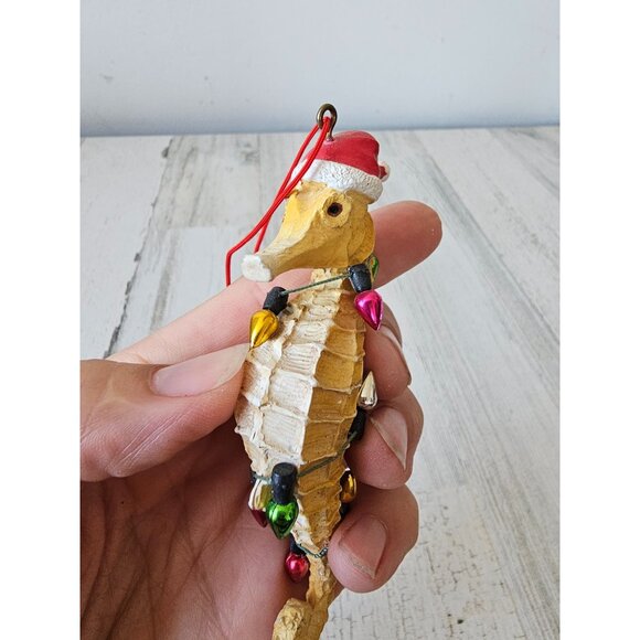 Seahorse string light ornament Santa Xmas tree - Picture 6 of 9